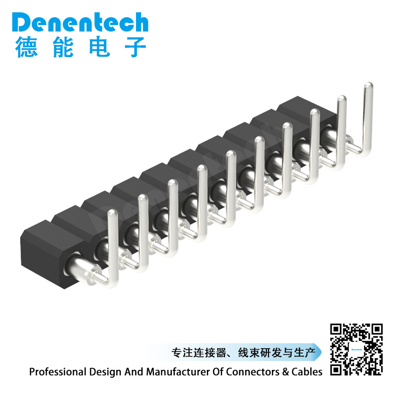 Denentech high quality 2.00MM machined female header H2.80xW2.20 single row right angle female header 